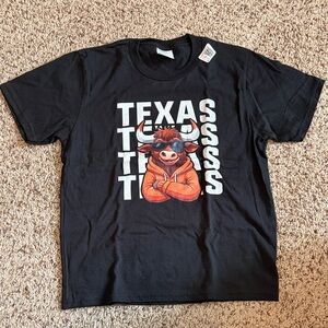 UT University of Texas Longhorns Cool Black Texas Bull Kids Tee NWT